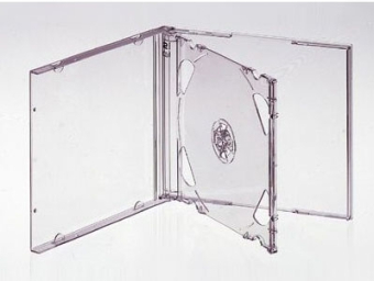 2CD jewel box, čirý tray