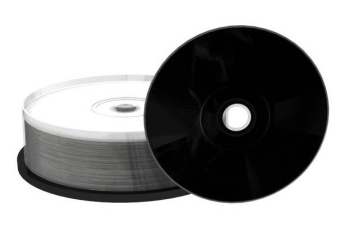 CD-R 700MB 52x, ČERNÉ, Inkjet Fullsurface Printable, spindl 25 ks